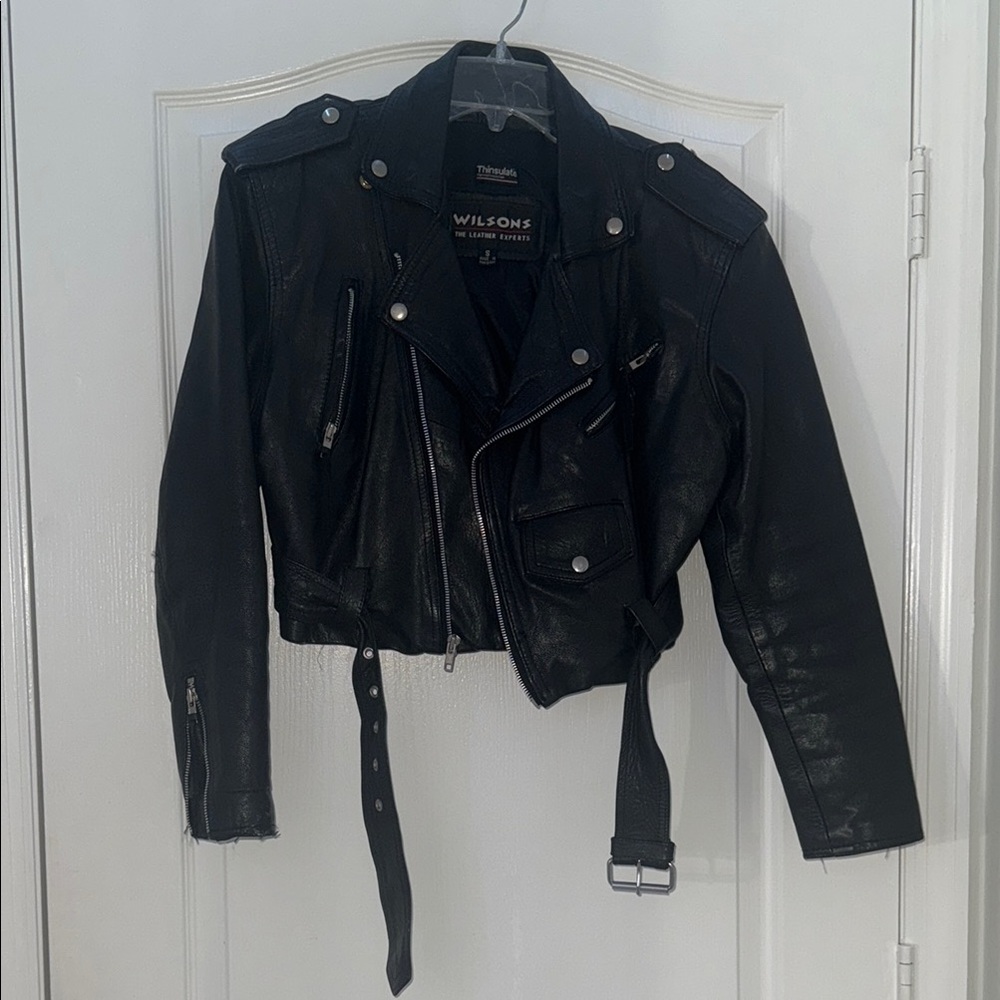 Wilson Genuine Black Leather Jacket